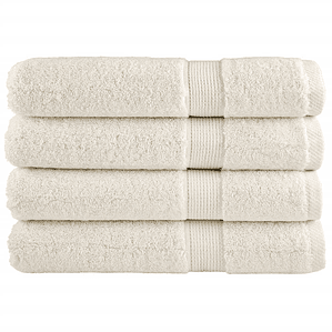 vidaXL Toalhas de sauna premium SOLUND 4 pcs 80x200 cm 600 gsm creme