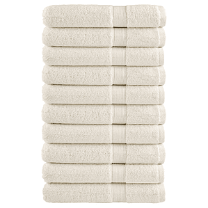 vidaXL Toalhas de sauna premium SOLUND 10 pcs 80x200 cm 600 gsm creme