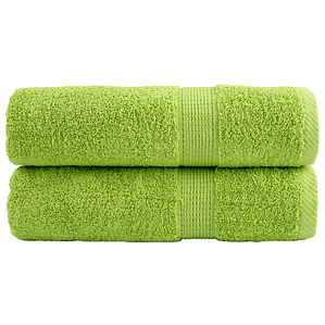 vidaXL Toalhas de mãos premium SOLUND 2pcs 50x100cm 600gsm verde maça