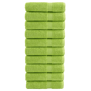 vidaXL Toalhas banho premium SOLUND 10pcs 70x140cm 600 gsm verde maça