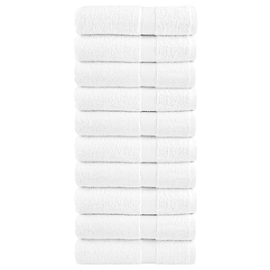 vidaXL Toalhas de banho premium SOLUND 10pcs 70x140 cm 600 gsm branco