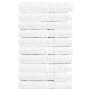 vidaXL Toalhas de sauna premium SOLUND 10pcs 80x200 cm 600 gsm branco