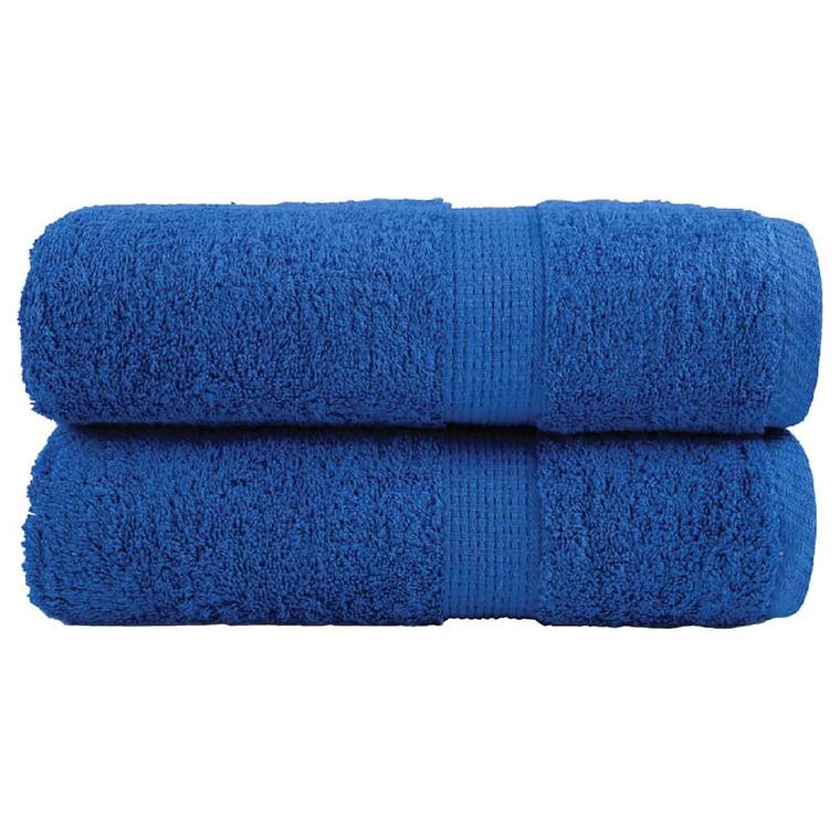 vidaXL Toalhas de bidé premium SOLUND 2 pcs 30x50 cm 600 gsm azul 1