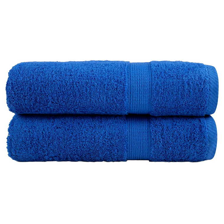 vidaXL Toalhas de mãos premium SOLUND 2 pcs 50x100 cm 600 gsm azul 1