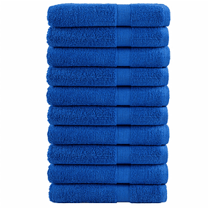 vidaXL Toalhas premium SOLUND 10 pcs 100x200 cm 600 gsm azul