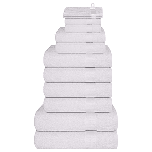 vidaXL 12pcs Conjunto de toalhas FROGN 360 g/m² branco
