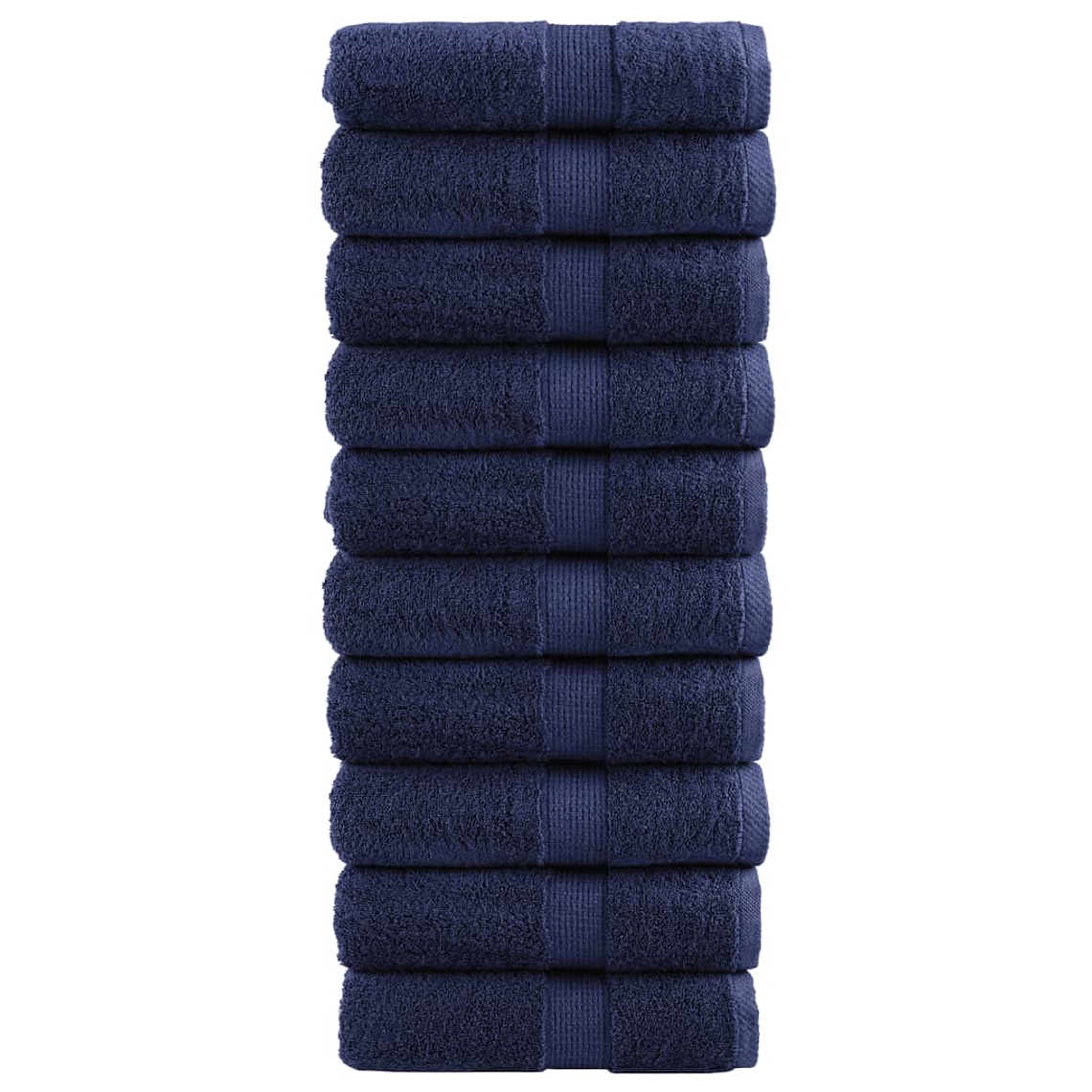 vidaXL Toalhas bidé premium SOLUND 10pcs 30x50 cm 600gsm azul-marinho 1