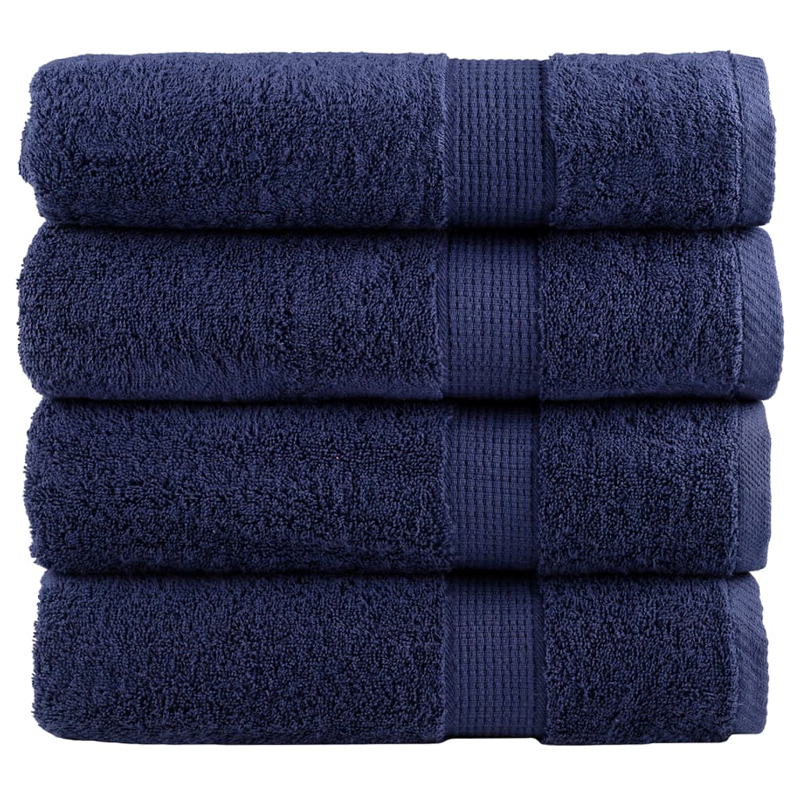 vidaXL Toalhas mãos premium SOLUND 4pcs 50x100cm 600 gsm azul-marinho 1