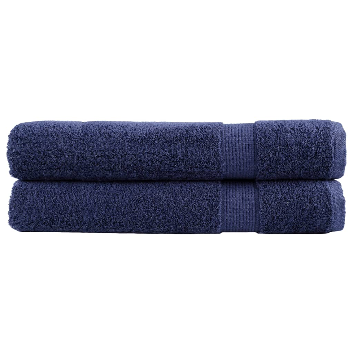 vidaXL Toalhas premium SOLUND 2 pcs 100x200 cm 600 gsm azul-marinho 1