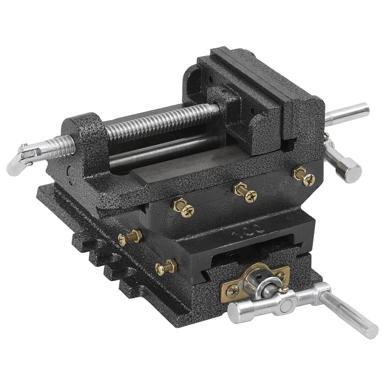 vidaXL Torno-prensa manual com corrediça transversal 78 mm 1