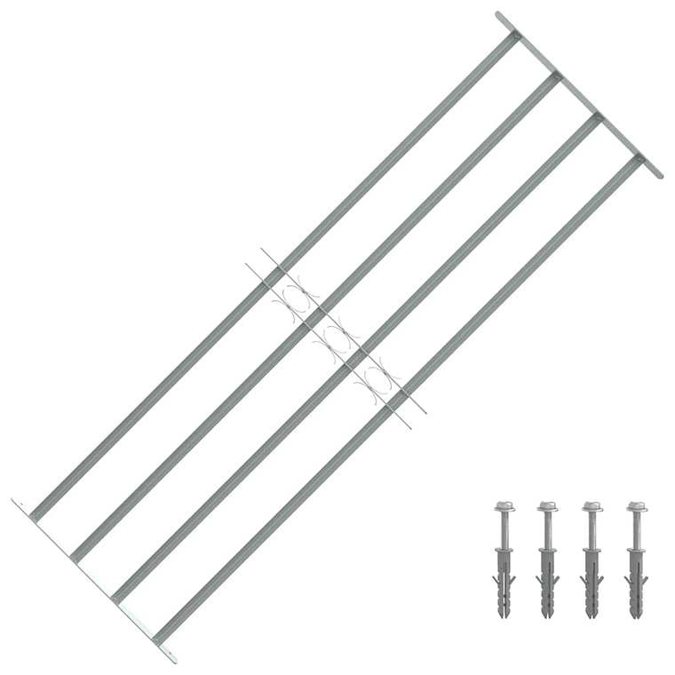 vidaXL Grelha segurança ajustável p/ janelas com 4 traves 1000-1500 mm 1