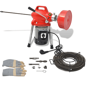 vidaXL Máquina desentupidora de canos 250 W 12,5mx16mm 4,5mx9,5mm