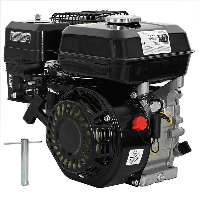 vidaXL Motor a gasolina 6,5 CV 4,8 kW preto 1