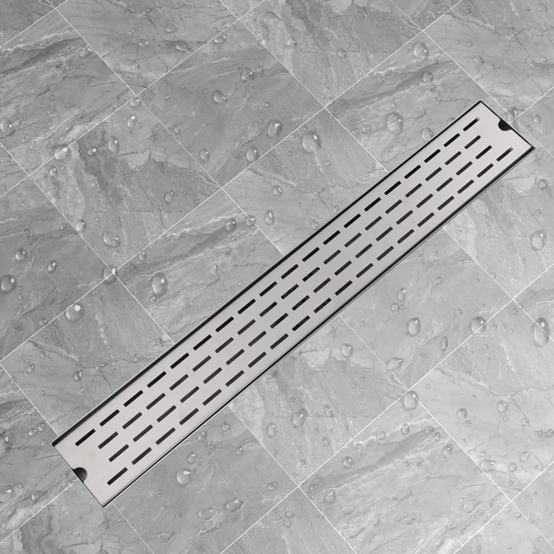vidaXL Dreno de chuveiro linear linhas 830x140 mm aço inoxidável 1