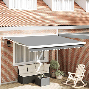 vidaXL Estrutura de Toldo Branco 350 x 250 cm Alumínio
