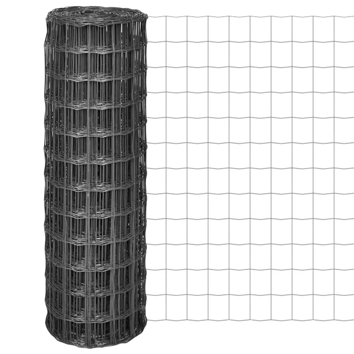 vidaXL Cerca 10x1,2 m aço cinzento 1