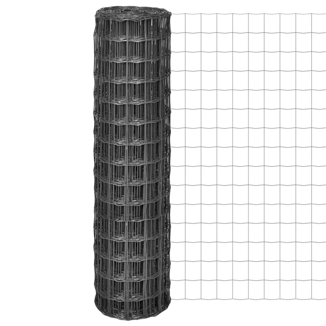 vidaXL Cerca 10x1,5 m aço cinzento 1