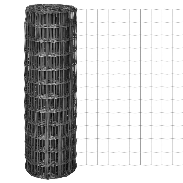 vidaXL Cerca 25x1,2 m aço cinzento 1