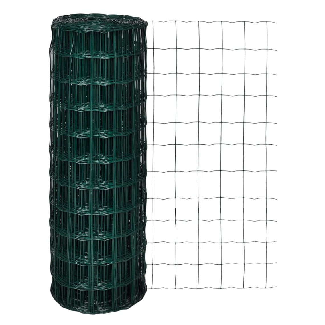 vidaXL Cerca 10x1,7 m aço verde 1