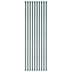 vidaXL Postes de jardim 10 pcs 1,5 m metal verde