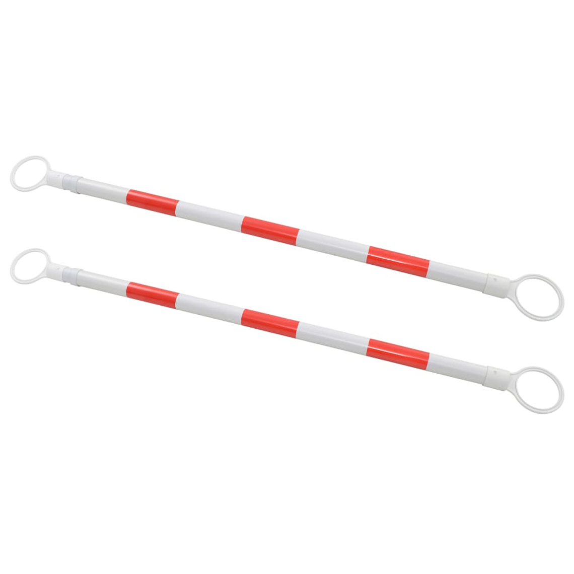 vidaXL Barras retráteis p/ cones sinalização 2 pcs plástico 116-197 cm 1