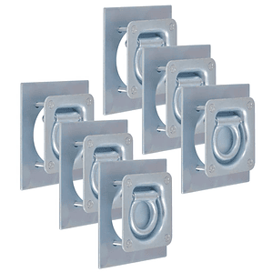 vidaXL Anéis de fixação para atrelados 6 pcs aço galvanizado 2000 kg
