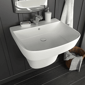 vidaXL Lavabo Branco 50 x 45 x 41 cm Cerâmica Vidrada