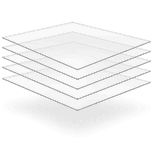 vidaXL Folhas de Vidro Acrílico Transparente 40 x 60 cm Acrílo