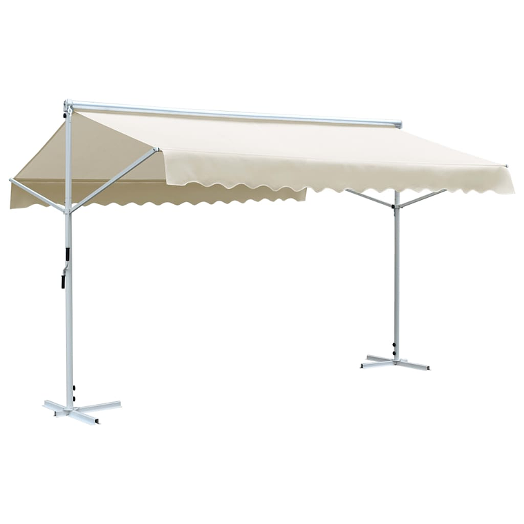 vidaXL Toldo de pé 4x3 m creme 1