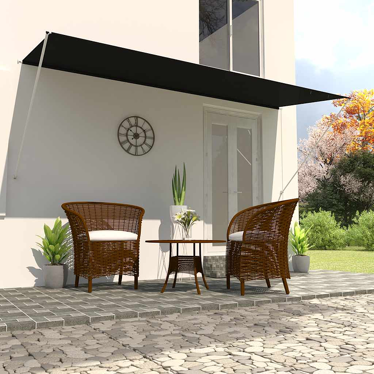 vidaXL Toldo retrátil 400x150 cm antracite 1