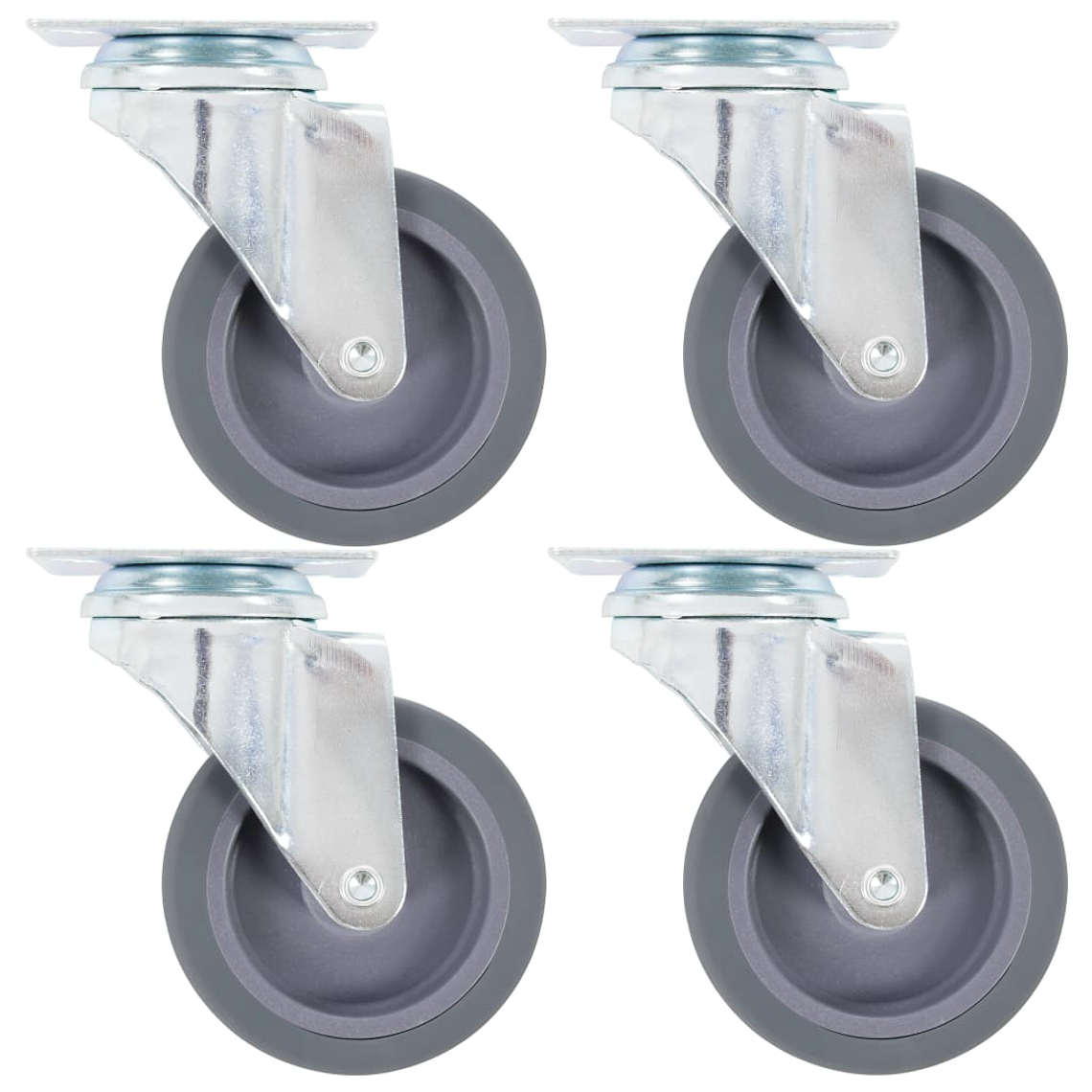 vidaXL Rodas giratórias 4 pcs 75 mm 1