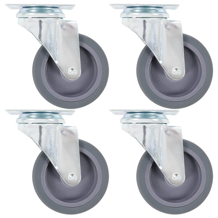 vidaXL Rodas giratórias 4 pcs 75 mm 1