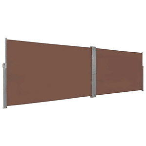 vidaXL Toldo lateral retrátil 160x600 cm castanho