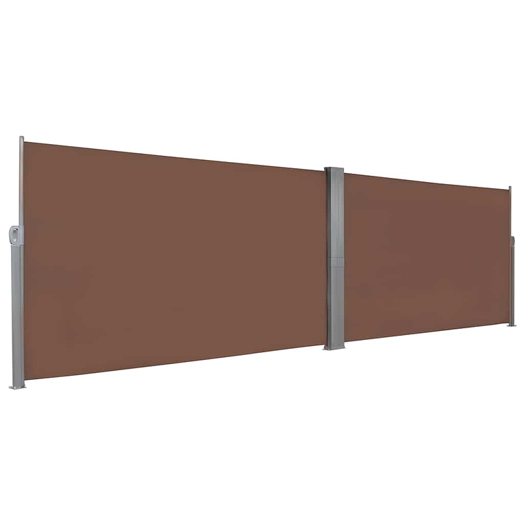 vidaXL Toldo lateral retrátil 160x600 cm castanho 1
