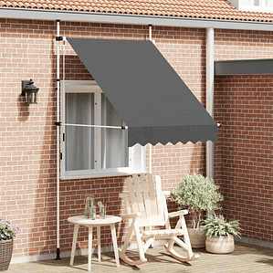 vidaXL Toldo retrátil manual 150 cm antracite