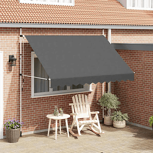 vidaXL Toldo retrátil manual 300 cm antracite