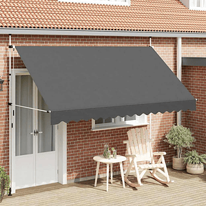vidaXL Toldo retrátil manual 350 cm antracite