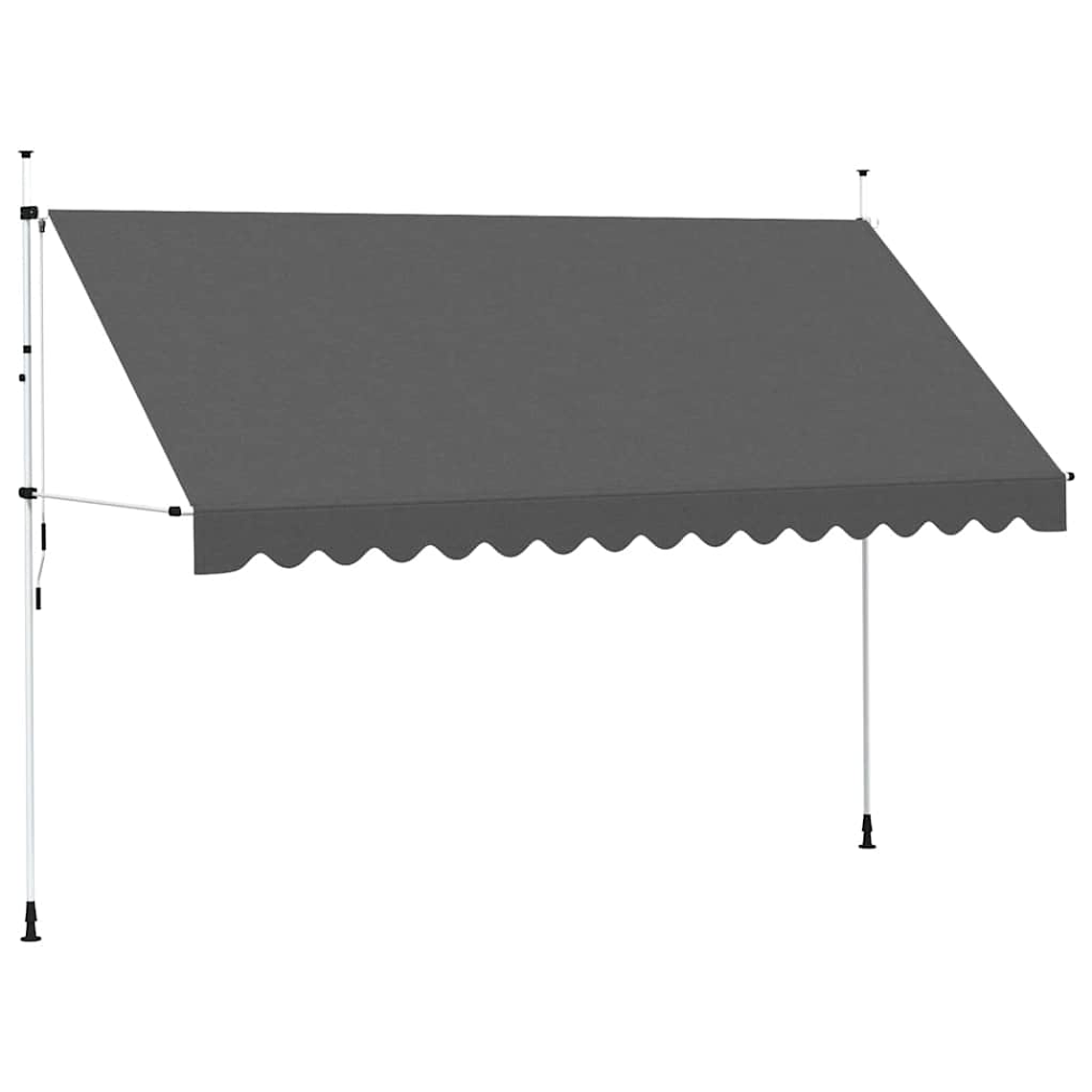 vidaXL Toldo retrátil manual 400 cm antracite 1