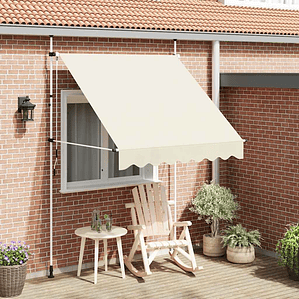 vidaXL Toldo retrátil manual 200 cm creme
