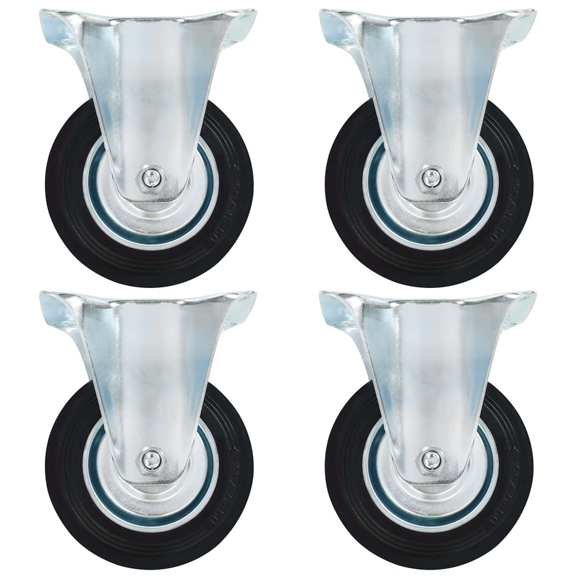 vidaXL Rodas fixas 4 pcs 100 mm 1