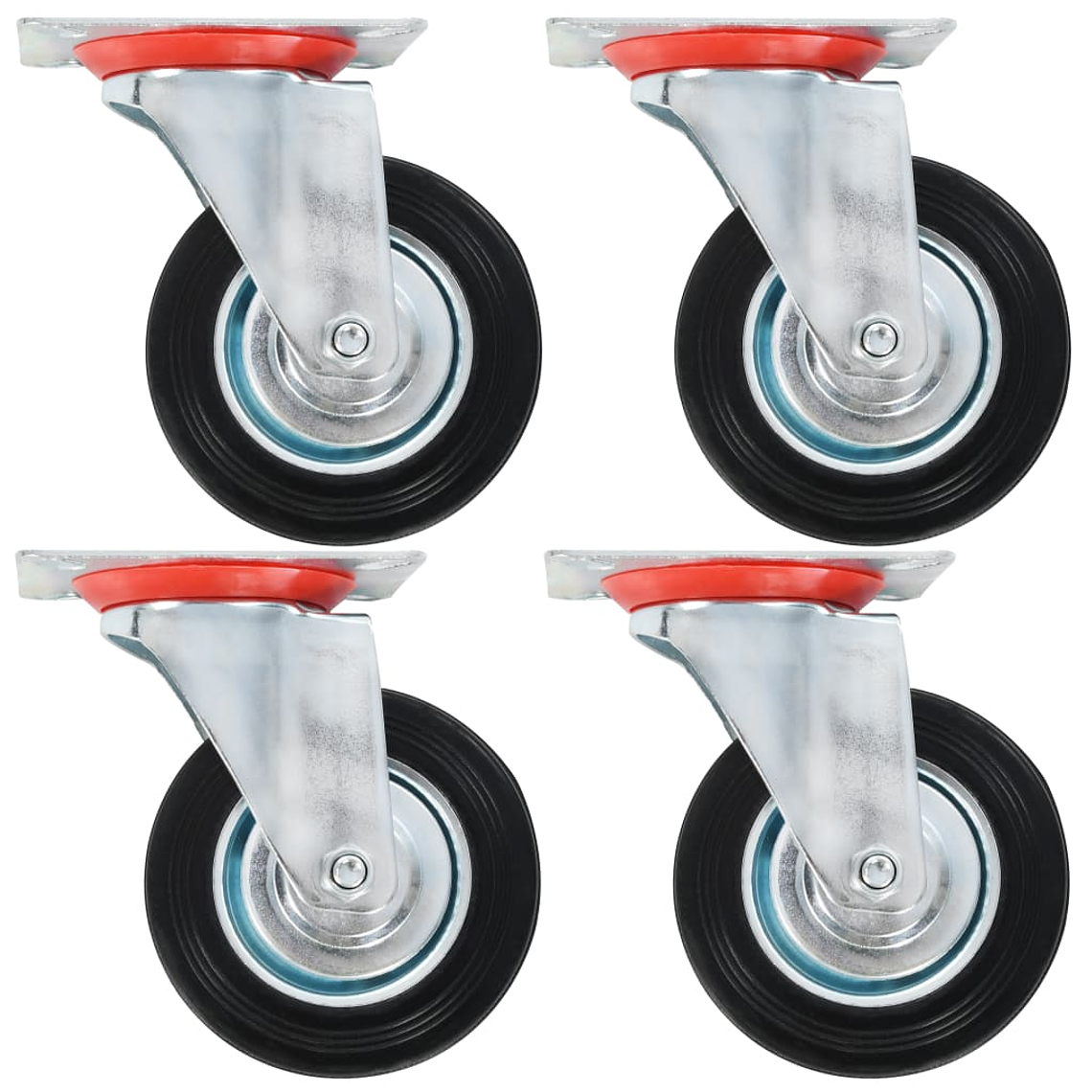 vidaXL Rodas giratórias 4 pcs 100 mm 1