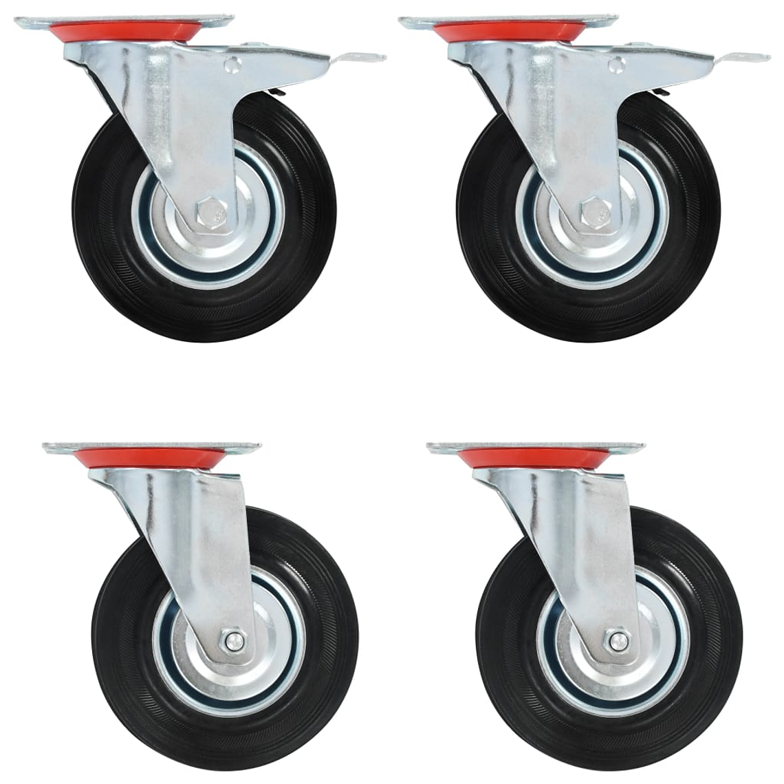 vidaXL Rodas giratórias 4 pcs 125 mm 1