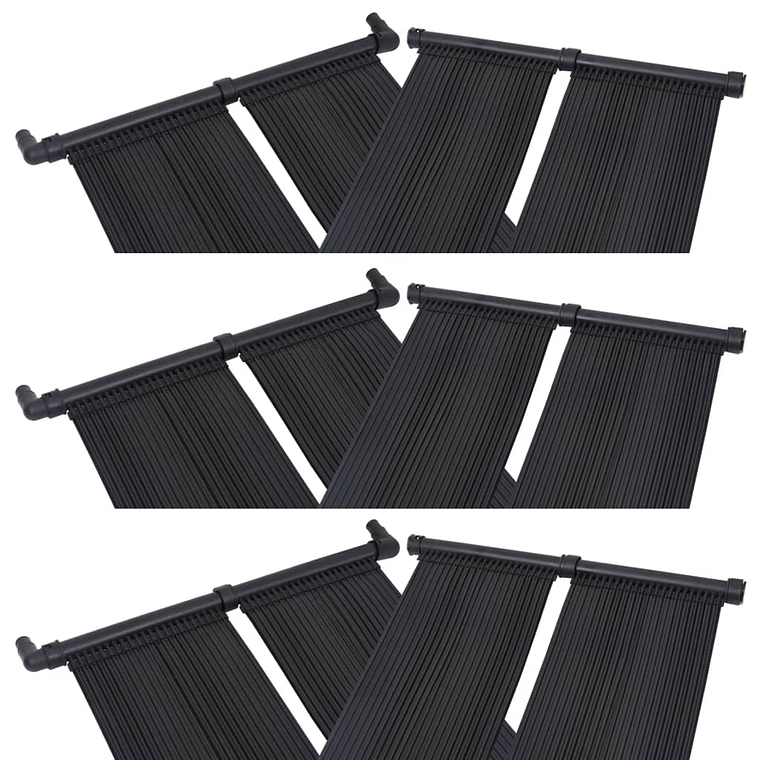 vidaXL Painéis aquecedores solares de piscina 6 pcs 80x310 cm 1