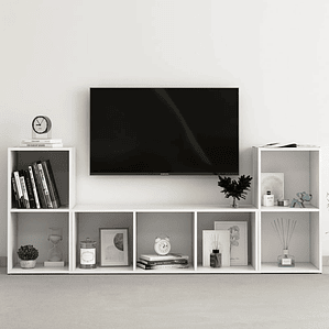 vidaXL 3 pcs conjunto de móveis para TV contraplacado branco