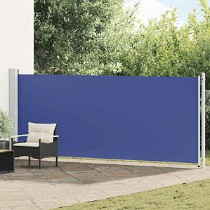 vidaXL Toldo lateral retrátil para pátio 600x160 cm azul
