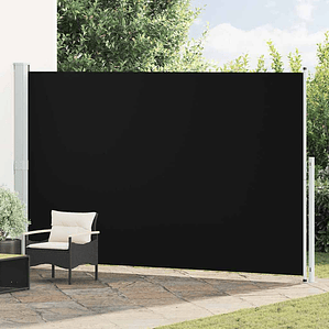 vidaXL Toldo lateral retrátil para pátio 220x500 cm preto
