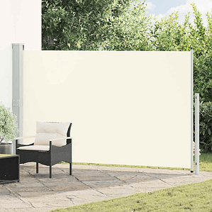 vidaXL Toldo lateral retrátil para pátio 180x300 cm creme