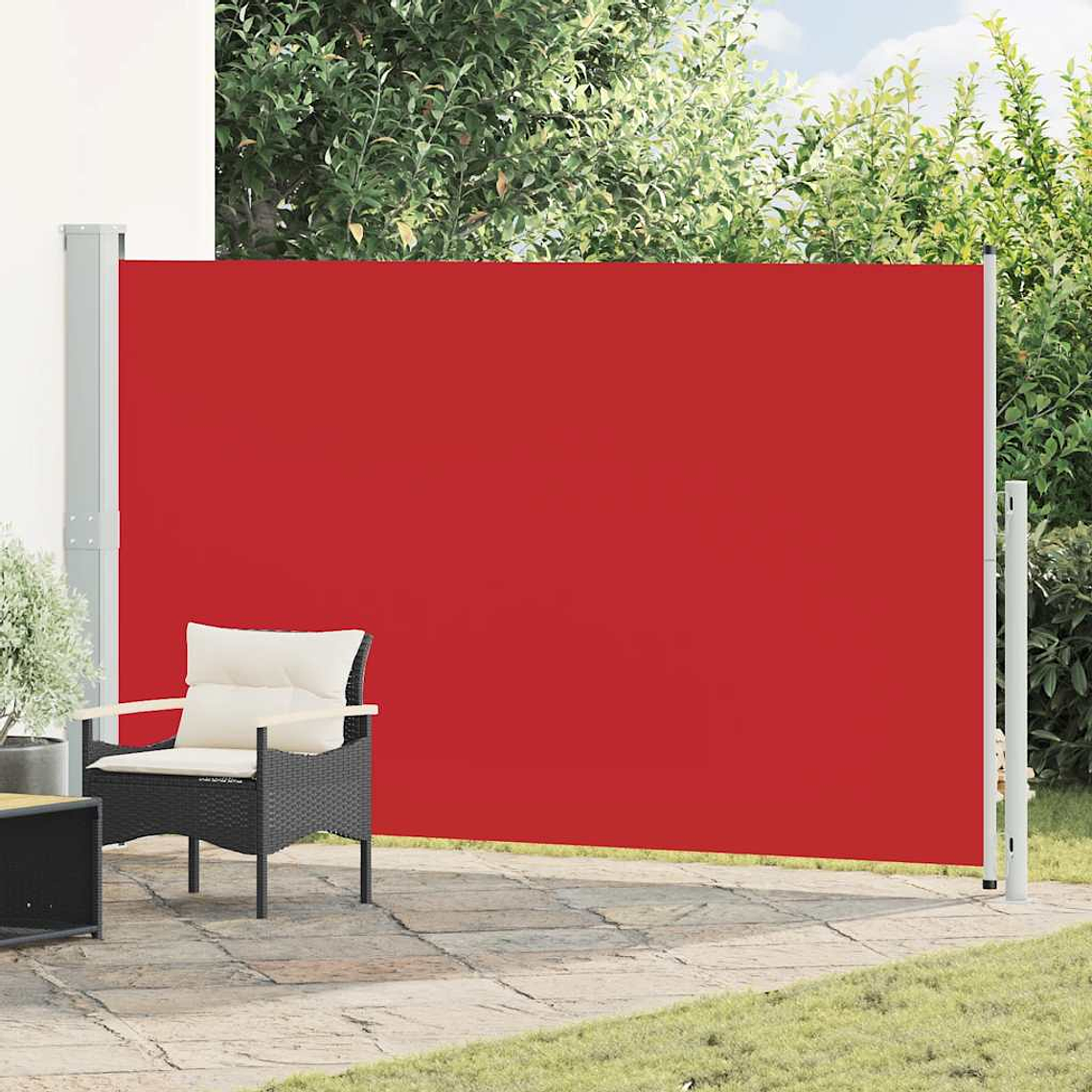 vidaXL Toldo lateral retrátil para pátio 180x300 cm vermelho 1