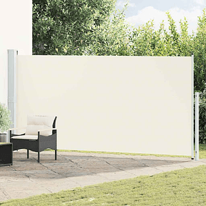 vidaXL Toldo lateral retrátil para pátio 180x500 cm creme
