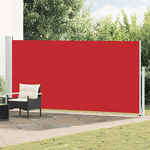 vidaXL Toldo lateral retrátil para pátio 180x500 cm vermelho